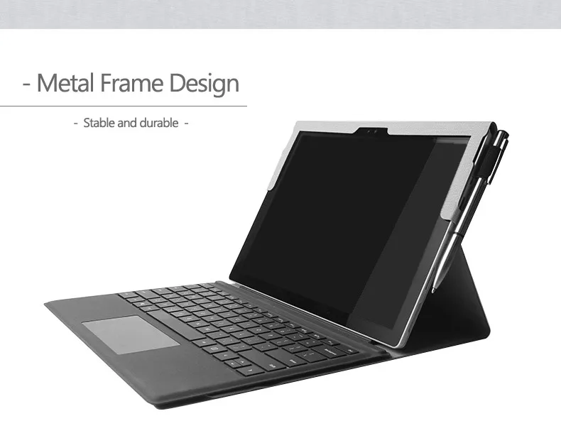 Роскошный чехол-книжка из искусственной кожи для microsoft Surface pro 4/Pro5 /PRO 6 с функцией автоматического сна/пробуждения и держателем для ручек