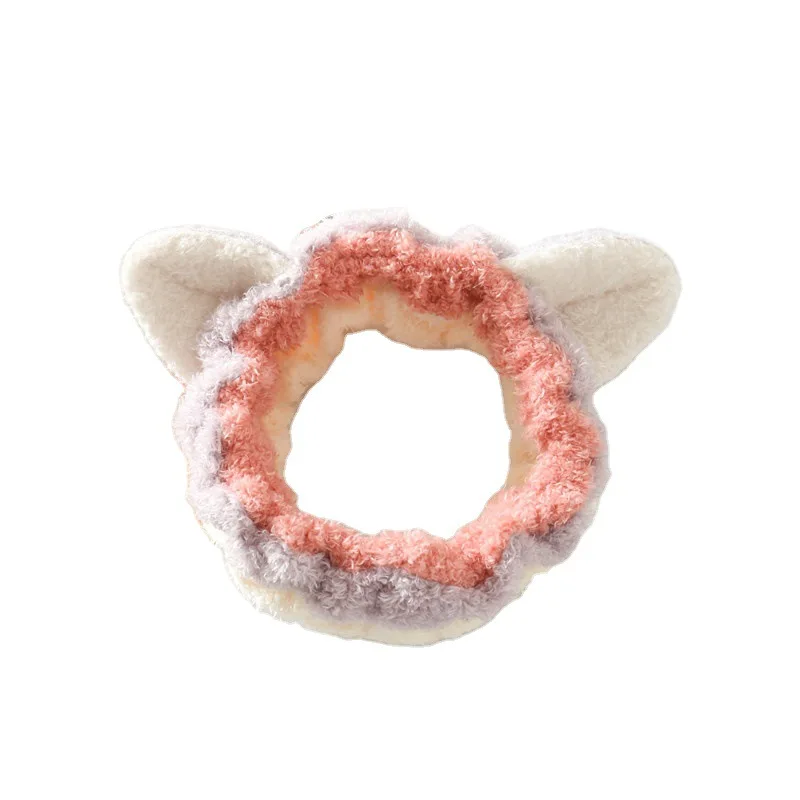 

Hair Bands for Women Three Color Circle Cute Stereo Cat Ear Hairband Face Makeup Color Matching Elastic Selling Germination Hoop