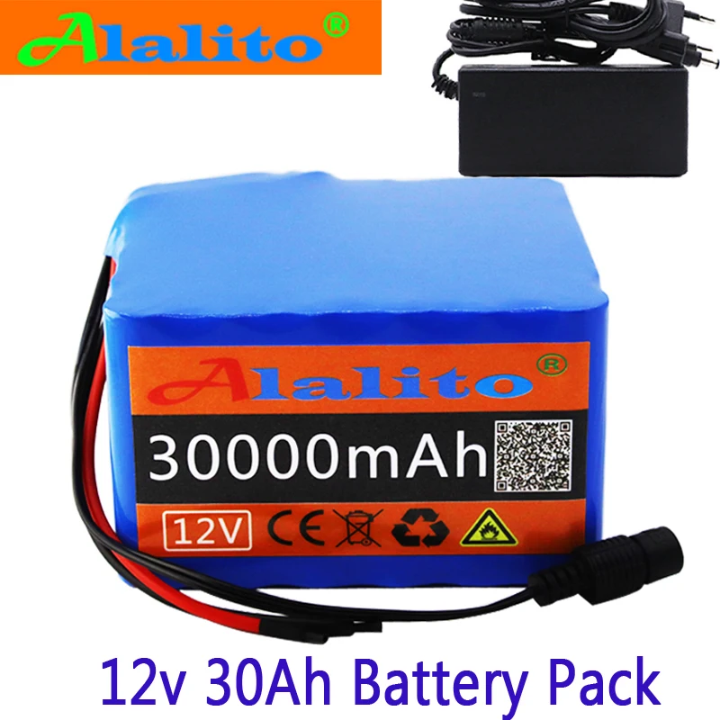 12V 30Ah 3S12P 12 6 V 30000mAh мощный литиевый аккумулятор для инвертора ксеноновая лампа