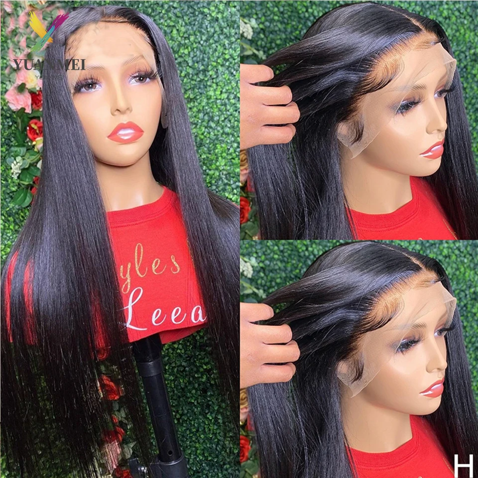 Brazilian Bone Straight Human Hair Wigs For Women 4x4 Lace Closure Wig 30 Inch Lace Front Wig Pre Plucked Lace Frontal Wig