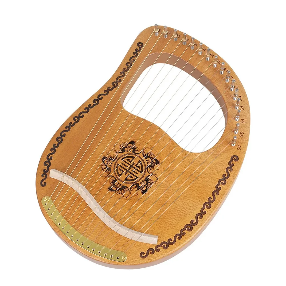 16 струн красное дерево Lyre Harp с инструментом для настройки начинающих