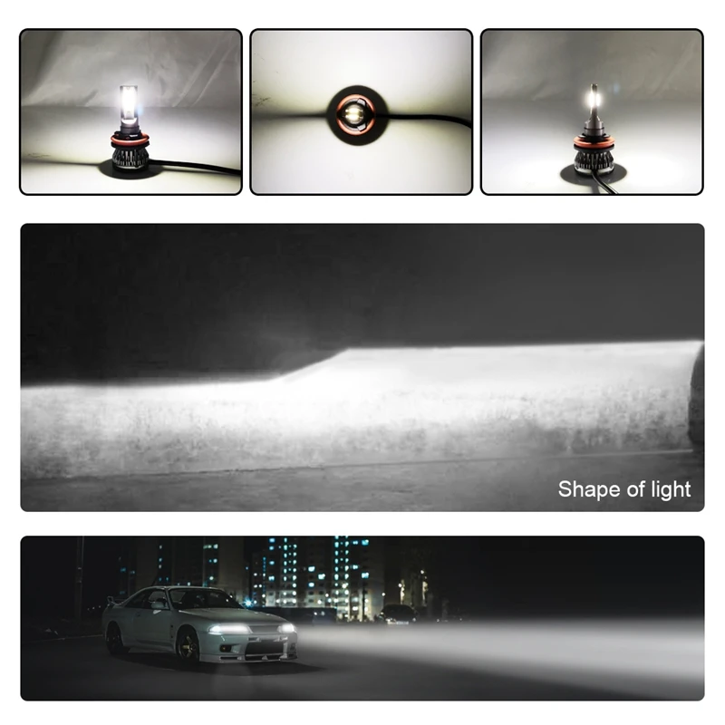 2Pcs Mini1 Led Headlight 36W 6000Lm Cob Bulbs Kit Hi/Low Beam 6000K | Автомобили и мотоциклы