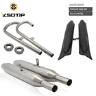 ZSDTRP 24HP 32HP CJ-KC750 750cc двигатель из нержавеющей стали передний глушитель выхлопной трубы для Bmw R12 R71 M72 M1 750
