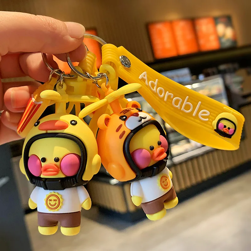 

Cartoon Small Yellow duck keychains cartoon cute warm duck car key chain children Bag Pendant Keyring Gifts student Lovers gift