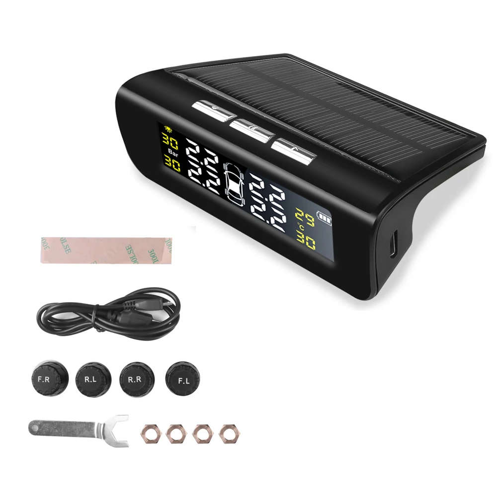 Система контроля давления в шинах TPMS 2 вида с внутренним и внешним дисплеем