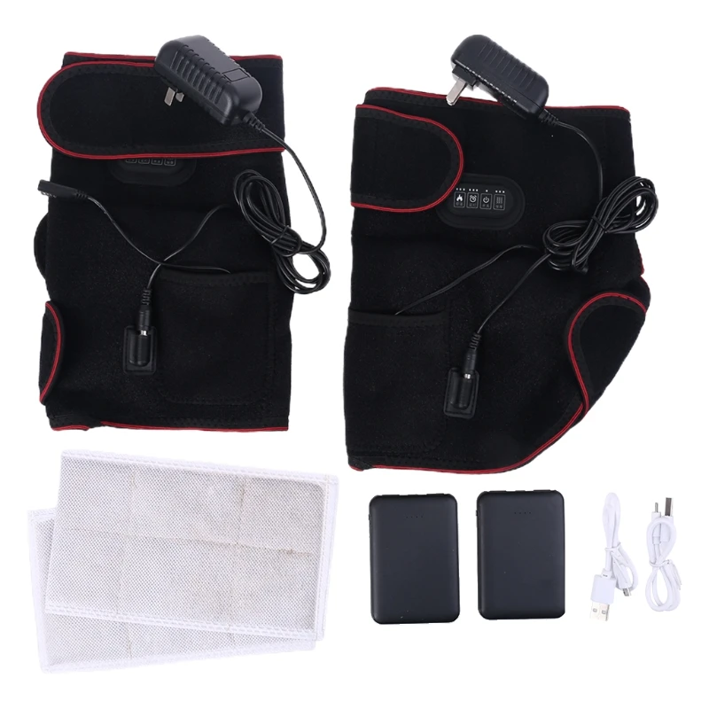 

Electric Heating Knee Pad Brace Wrap Pain Relief Massager Adjustable Temperature