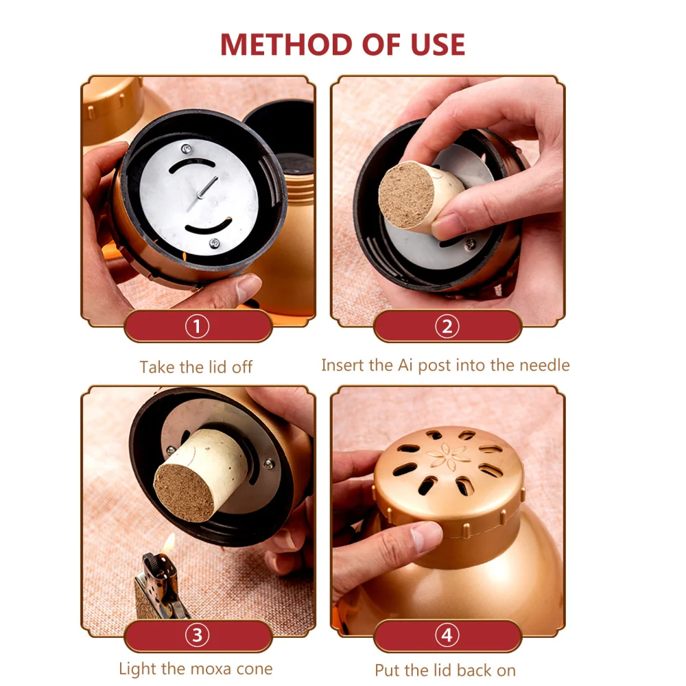 

1 set of Moxa Therapy Device Breast Moxibustion Box Body Massager Moxa Can