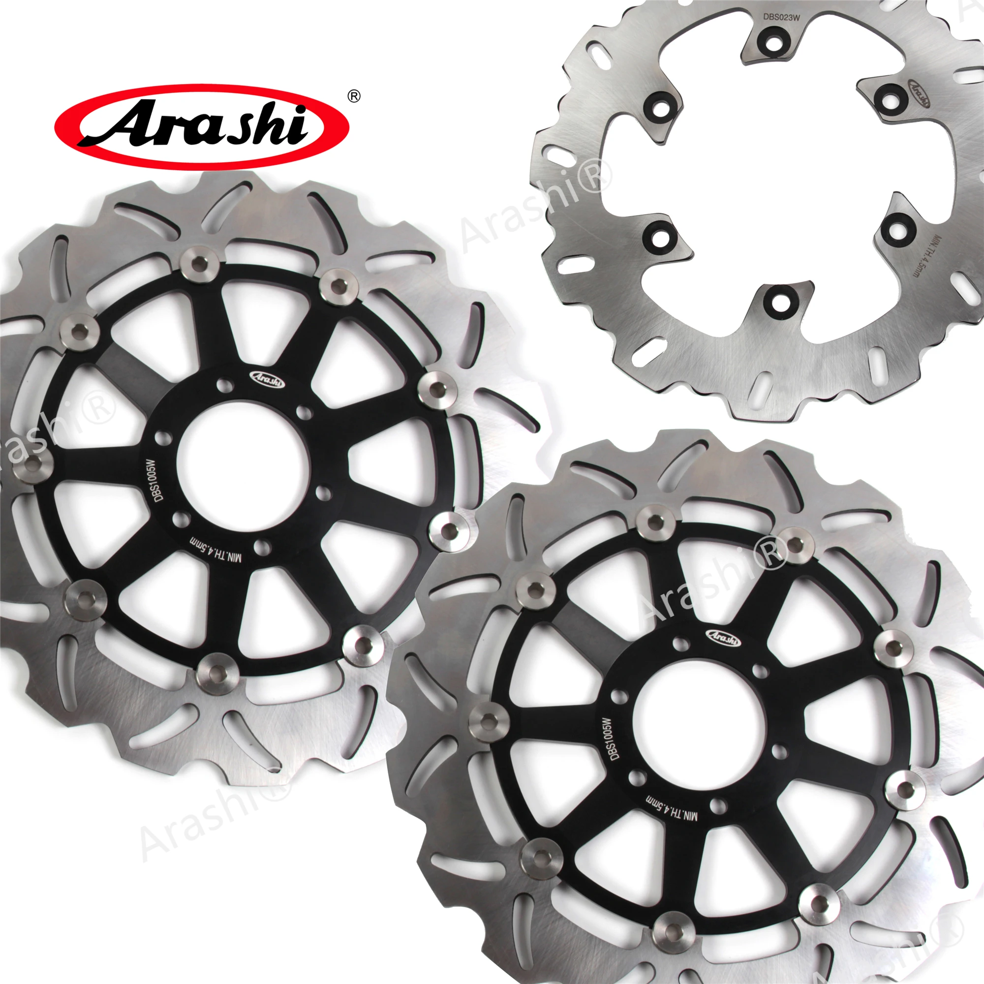 

ARASHI CNC Front Rear Brake Rotors Floating Disc For YAMAHA FZR600 FZR600R 1989 FZR 600R 1990-1995 1991 1992 1993 1994 FZR 600