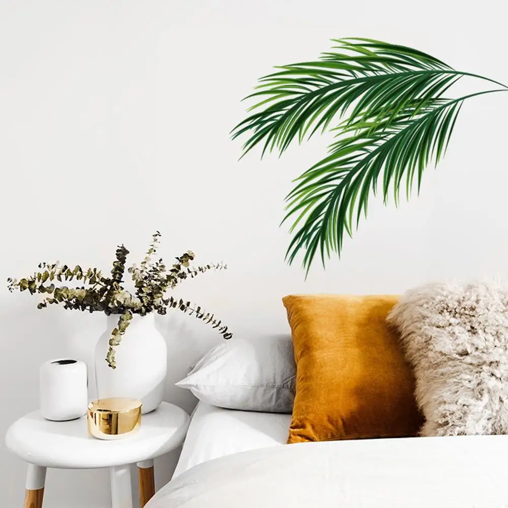 

HOT SALES!!! Tropical Plant Leaves Removable Mural Wall Sticker Living Room Background Decal