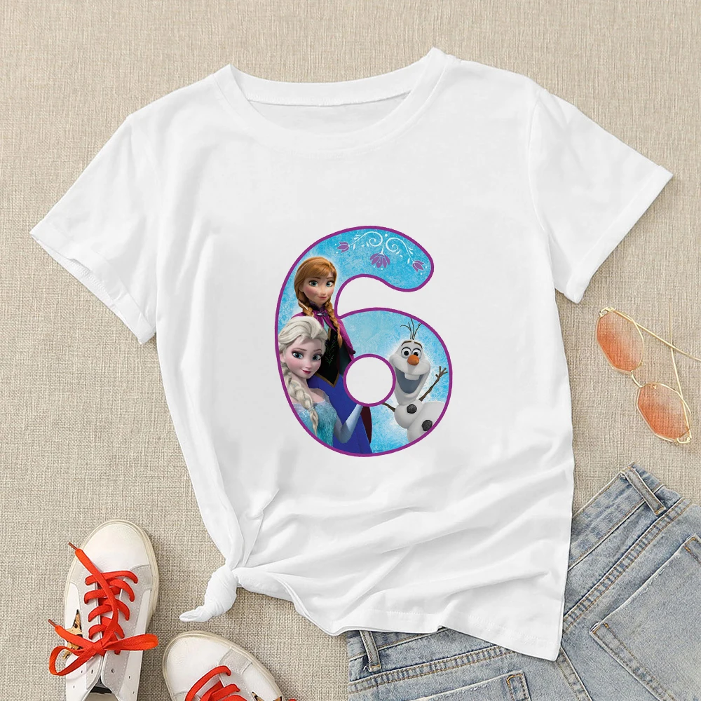 

Disney Frozen Women's T-Shirts Number 1 Plus Size Harajuku Streetwear Summer Hipster Short Sleeve Ropa Tumblr Mujer Dropshipping