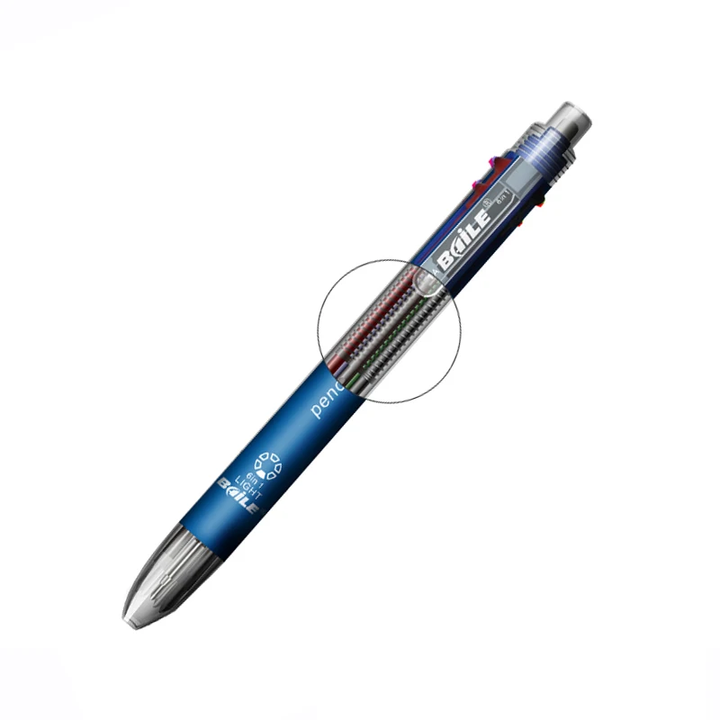 Разноцветная шариковая ручка 6 в 1 5 цветов автоматический карандаш ластик для