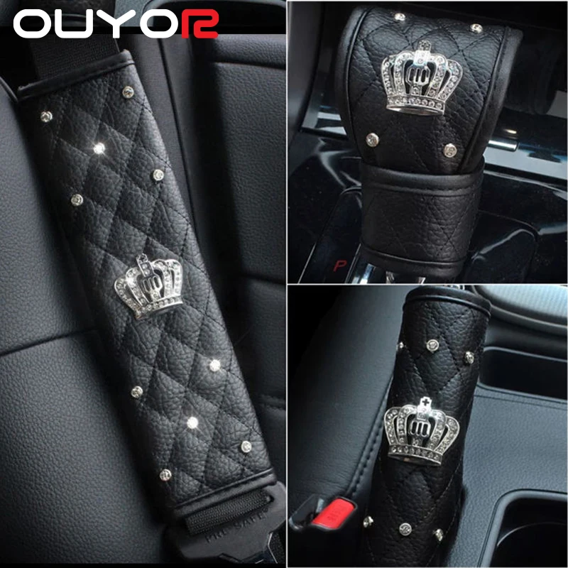 Универсальный с украшением в виде кристаллов Накладка для ремня безопасности