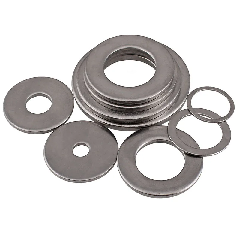 

304 stainless steel flat gasket, thin washer-thickening gasket, large-edge small-edge flat washer mesons 50PCS