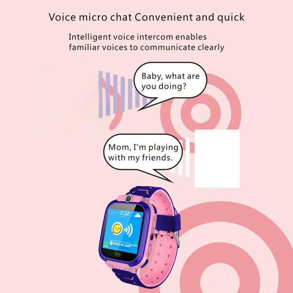 

Kids Smart Watch Phone For Girls Boys With Gps Locator Pedometer Fitness Tracker Touch Camera Anti Lost Alarm Clock Q12B