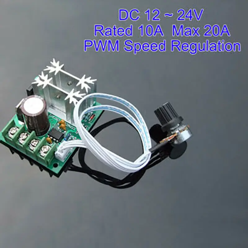 DC 12V 24V 15V 18V 10A Высокая Мощность ШИМ щетка регулятор скорости двигателя
