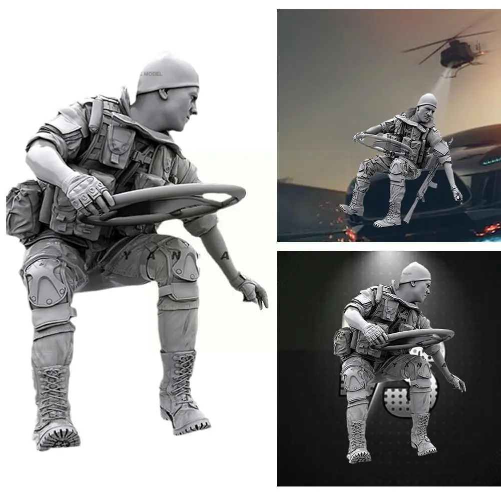 

1/35 Resin Model Kits DIY Figure Russian Soldier Self-assembled Models For Gift U9K2
