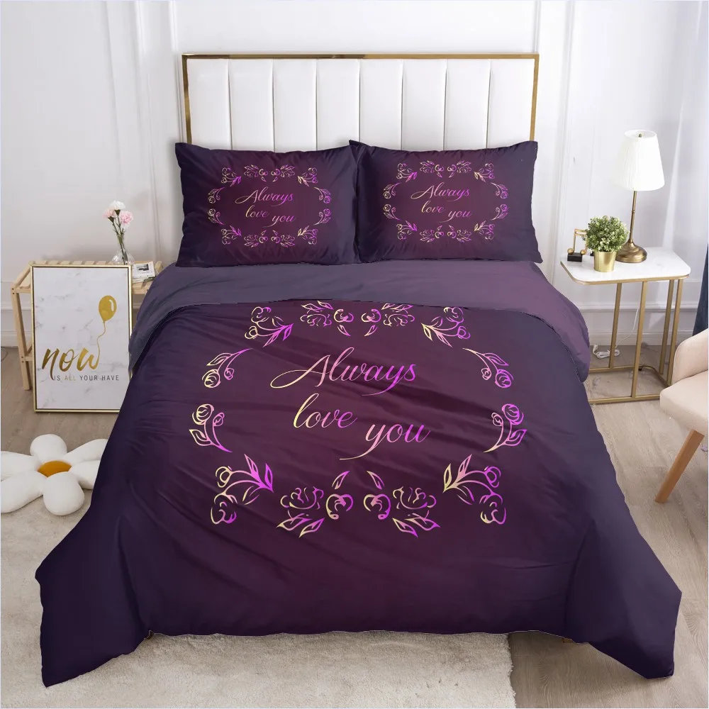 

3D Flowers Design Duvet Cover Sets Bedding Sets Quilt Covers and Pillow Cases King Queen Full Double Size Custom Bed