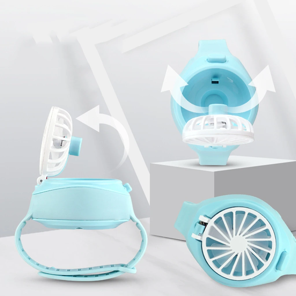 

Portable Watch Fan USB Mini Personal Air Cooling Fan Wrist Fan