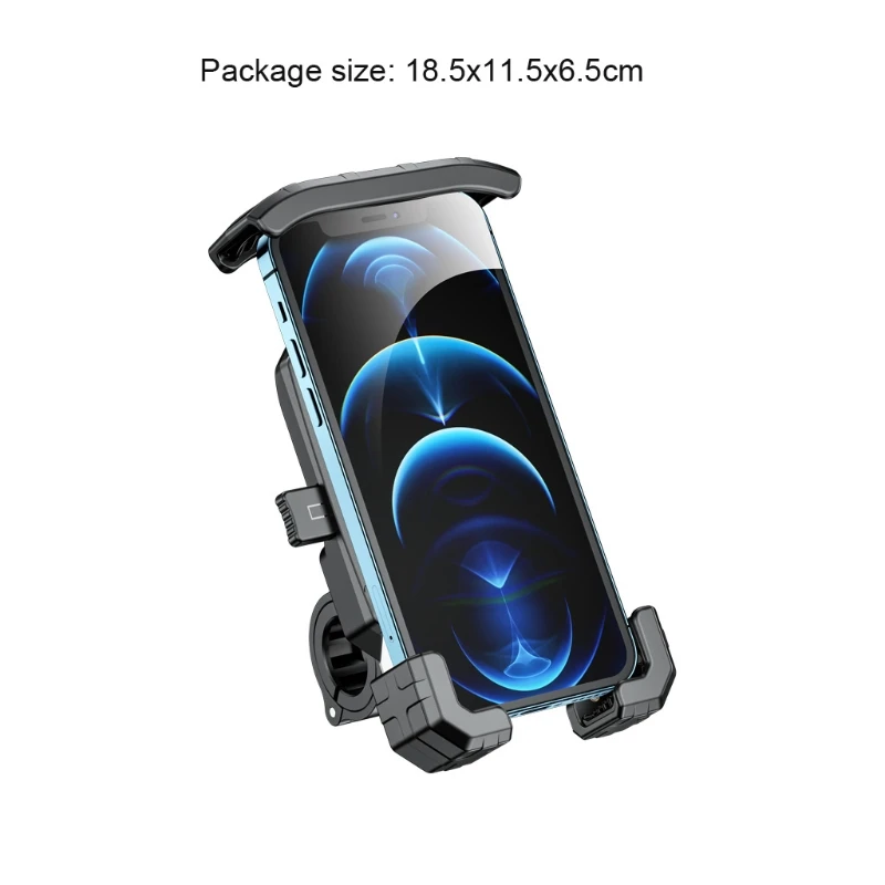 

Universal Premium Bicycle Phone Holder for Motorcycles-bicycle Handlebars 360 Rotation for Mobile Phones Up to 6.5 Inch