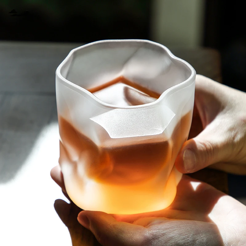 COM художественный дизайн мнется нерегулярные матовый бокал для бренди виски