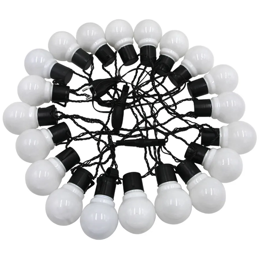 

10/20/38 LED Festoon Globe Ball String Light Outdoor Christmas Fairy Garland Light For Backyard Porch Balcony Party Decor