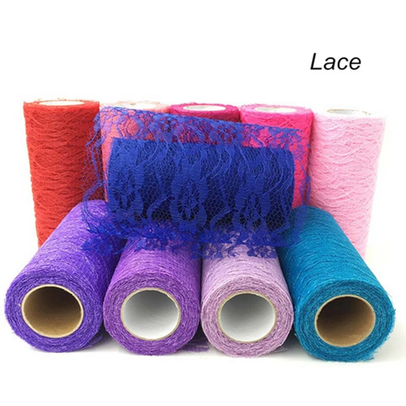 15 см * 10Y красочная Полиэстеровая кружевная ткань Тюлевая лента для куклы сделай
