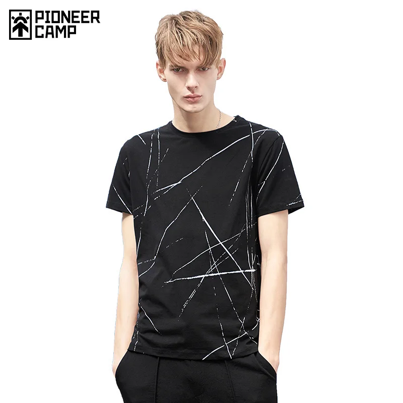 Пионерский лагерь модные узор Мужская футболка брендовая одежда Повседневная