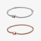 Женский браслет GChic, цепочка-подвеска в форме бочонка с пряжкой из розового золотистый браслет в виде змеи, ювелирные украшения для браслетов, 2020