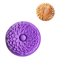 22cm sunflower silicone mold pan bread pie flan tart birthday party cake decorating tools bakeware pastry moulds