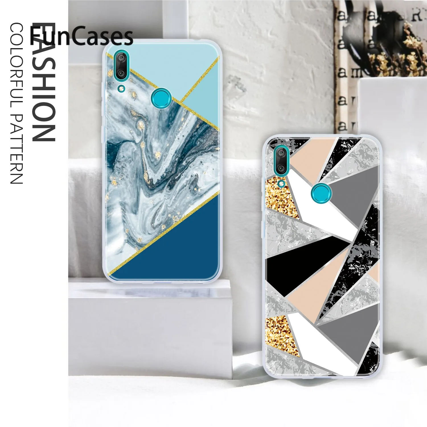 Телефонные чехлы для huawei Y7 Prime 2019 портативные Чехлы Cube Capinha para Enjoy 9 Мягкая