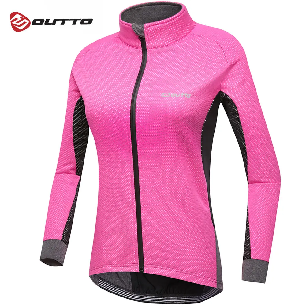 Женская теплая зимняя велосипедная куртка с длинным рукавом и защитой от ветра