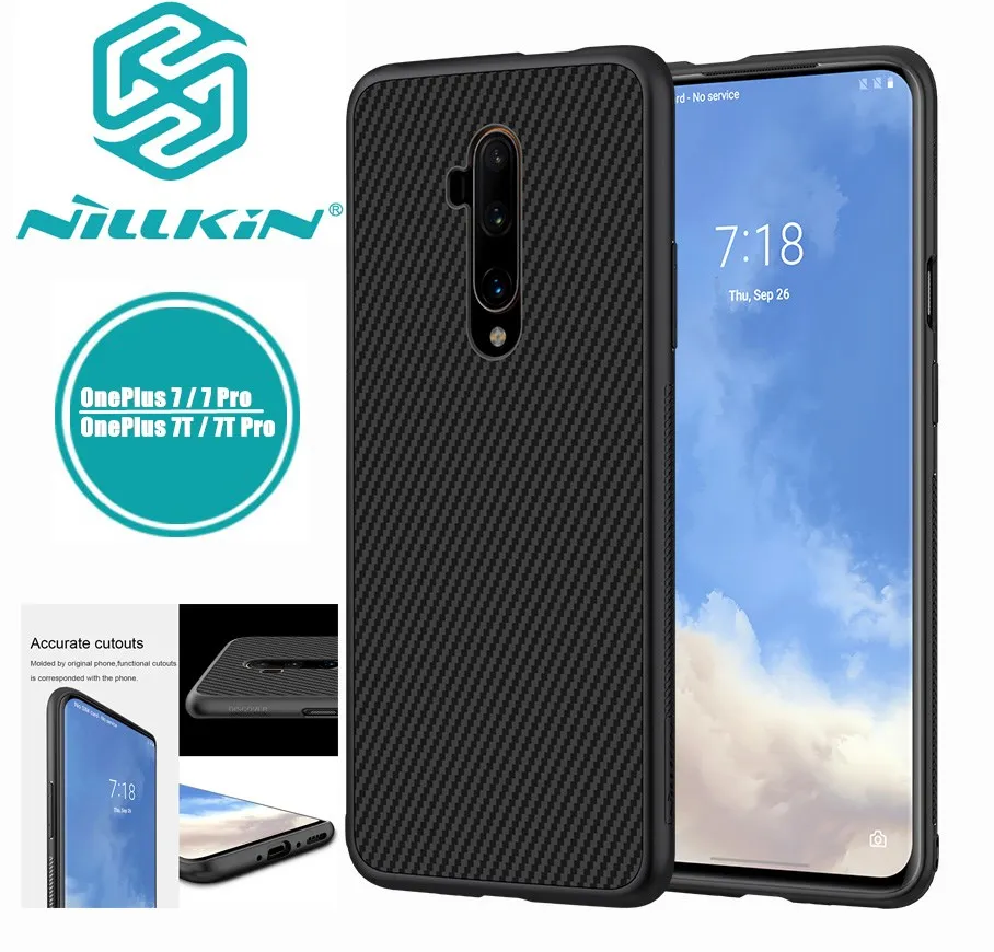 Чехол для OnePlus 7T Pro чехол Nillkin из синтетического углеродного волокна полипропилен