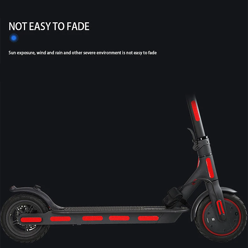 20Pcs Full Cover Car Body Reflective Styling Stickers for Xiaomi Mijia M365 Max G30 Electric Scooter Skateboard Accessories Red | Спорт и