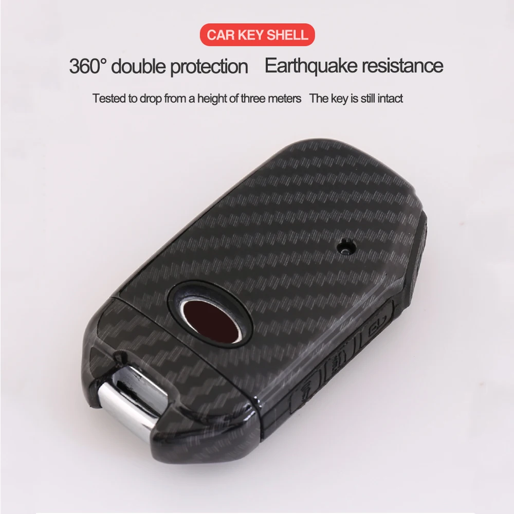 Чехол для автомобильного ключа из углеродного волокна защитный чехол KIA Sportage 2018