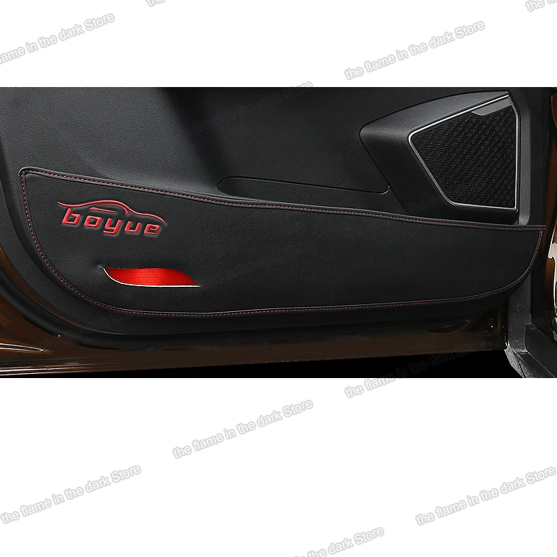 

Lsrtw2017 Polyester Car Inner Door Anti-kick Mat for Geely Boyue Atlas Emgrand 2016 2017 2018 2019 2020 Interior Accessories