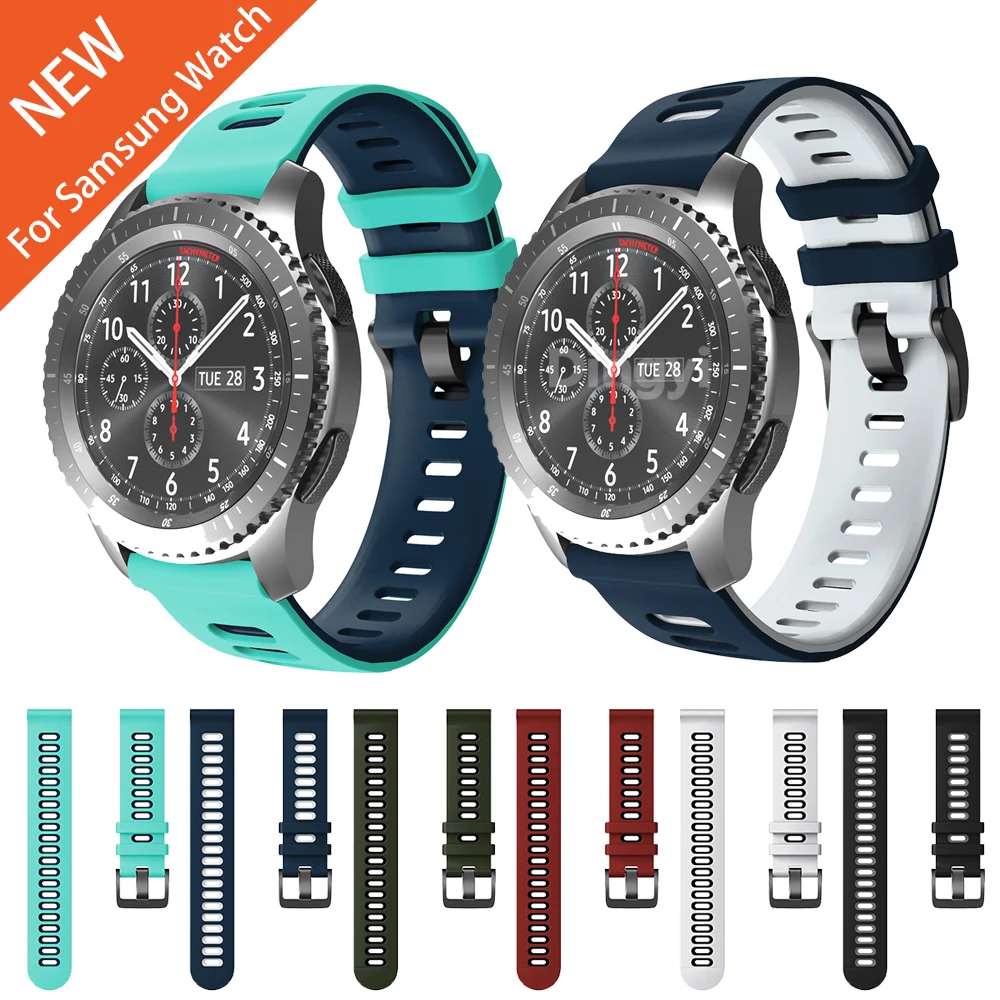 

For Samsung Galaxy Watch Active2 Correa Silicone Band 46mm 42mm Gear S3 Classic and Frontier Strap Watchband Bracelet