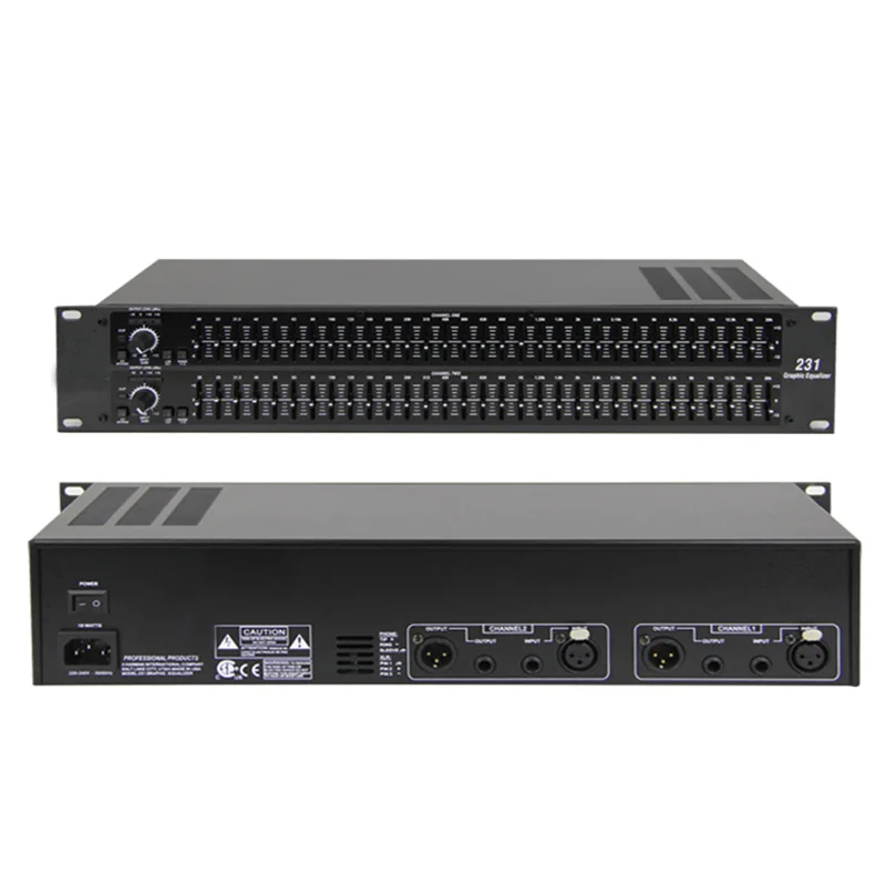 Профессиональный эквалайзер 231 обеспечивает сценический аналоговый