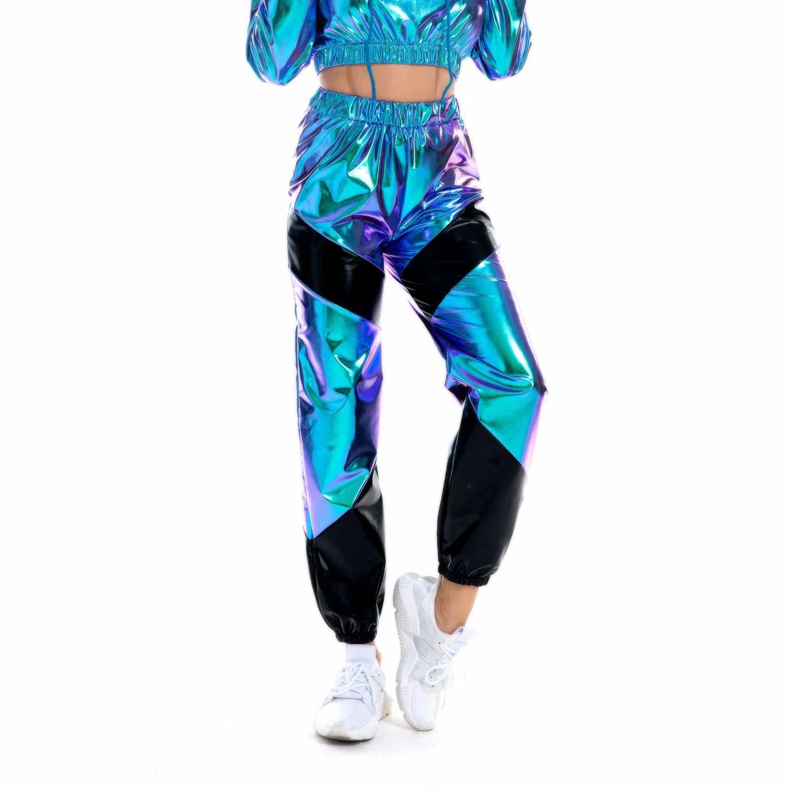 

Women's Solid Pocket Sports Running Yoga Athletic Pants Yoga Leggings Smooth High Waist Women Pants Fashion Hip Hop Pants