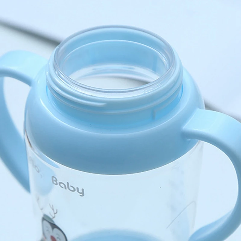 Baby Children Cartoon Animal School Drinking Water Straw Bottle Sippy Cup With Handles Shoulder Strap | Мать и ребенок