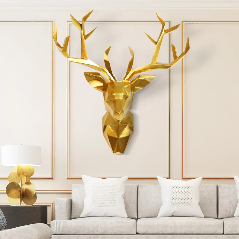

Large Size,3D Deer Head,Statue,Sculpture Decor,Home Wall Decoration Accessories,Animal Figurine,Wedding Party Decorative Art