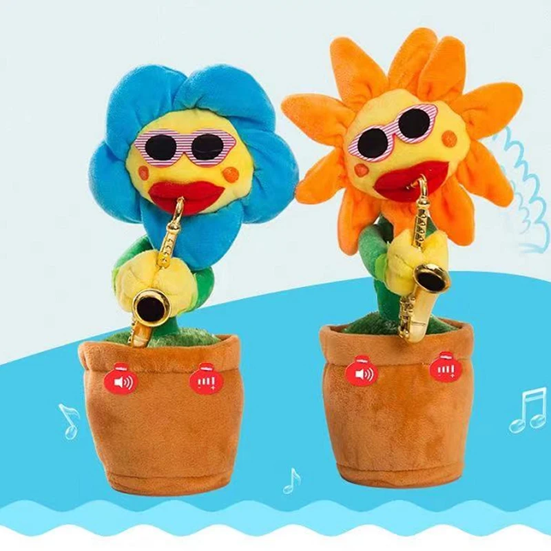 

Dancing cactus talking cactus Stuffed Plush Toy Electronic toy with song plush cactus potted toy Early Education Toy For kids