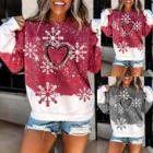 Женский джемпер, пуловер, топы, пальто, Рождественская зимняя женская теплая Короткая Толстовка с геометрическим рисунком из полиэстера, одежда 2022