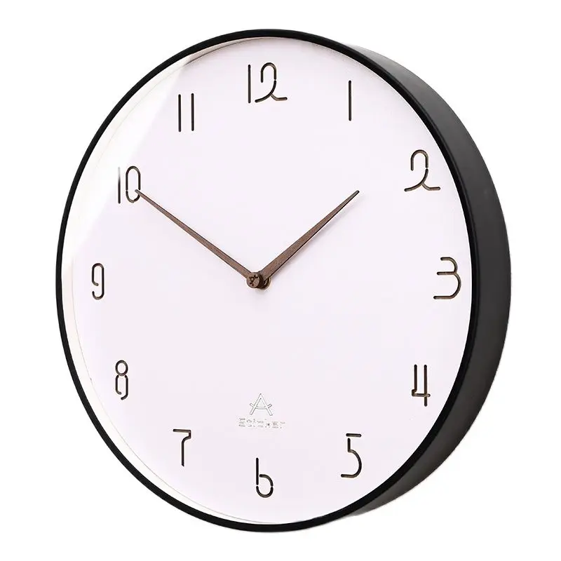 Роскошные белые настенные часы металлические для гостиной спальни тихие