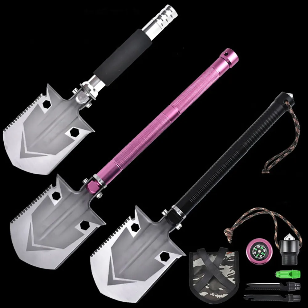 

Mini Folding Military Tactical Multifunction Shovel Outdoor Nuggets Tools Camping Survival Spade Tool Car Equipment Snow Shovel