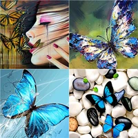 new 5d diy diamond painting butterfly diamond embroidery animal cross stitch flower full square round drill crafts home decor