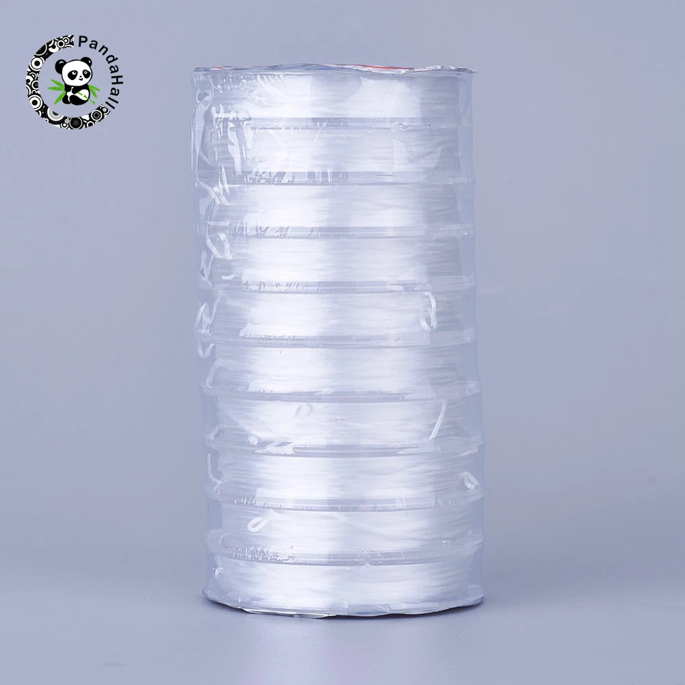 

10 Roll 0.8mm Strong Stretchy Beading Elastic Thread Flat Crystal Jewelry String for Jewelry Making