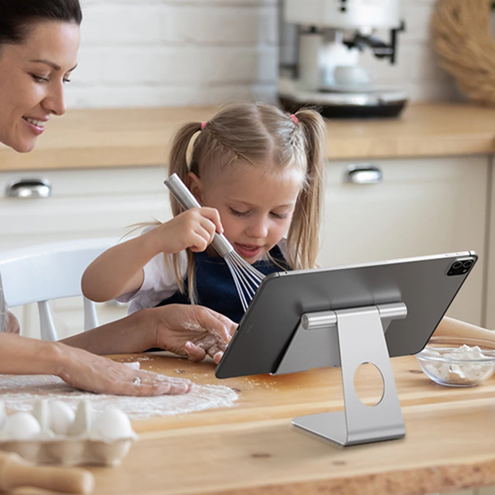 aluminum tablet stand for apple ipad support tablet holder mount for ipad iphone samsung huawei smart phone 180 degree rotation free global shipping