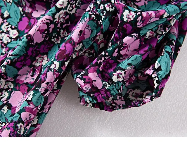 

2020 Women Vintage Split Long Dress Short Puff Sleeve Spring Summer Square Collar Ladies Slim Waist Sexy Chic Midi Dresses