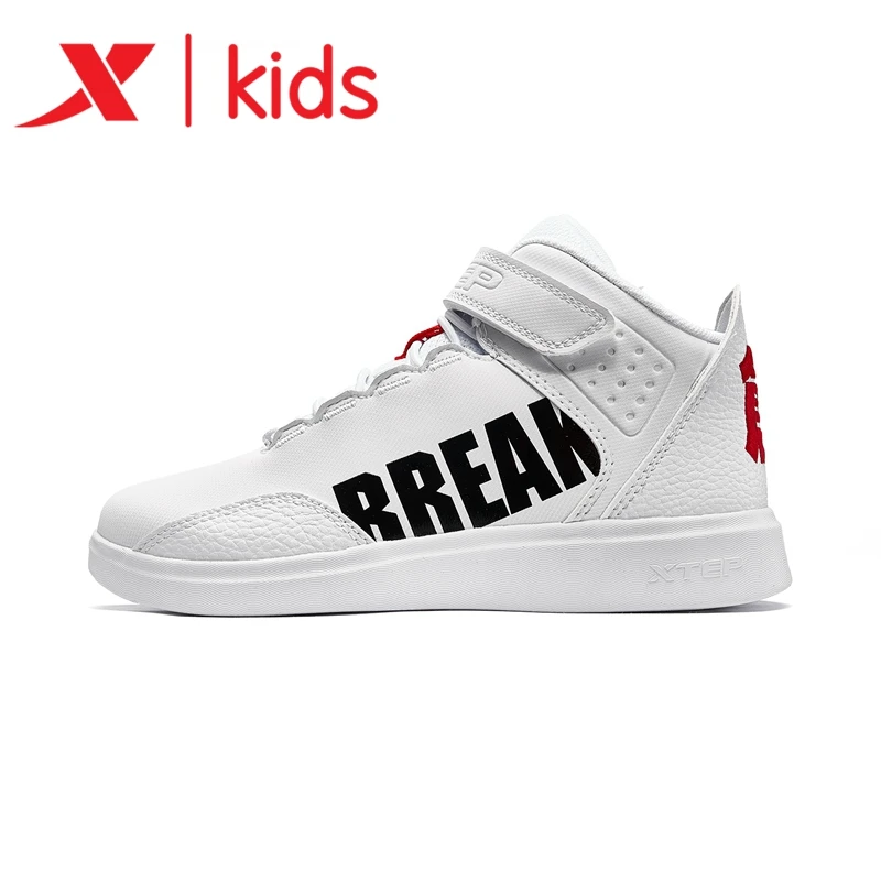 Xtep/обувь для скейтбординга с высоким берцем мальчиков Зимние теплые детские