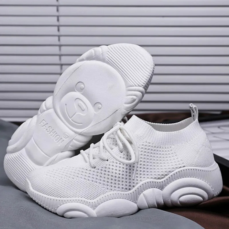 Новинка 2019 осенние модные кроссовки сетчатые дышащие спортивные женские носки